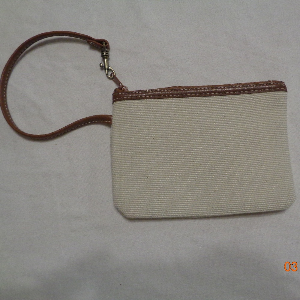 Tan and White Wallet